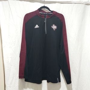 Men's Adidas Texas A&M Half Zip Pullover